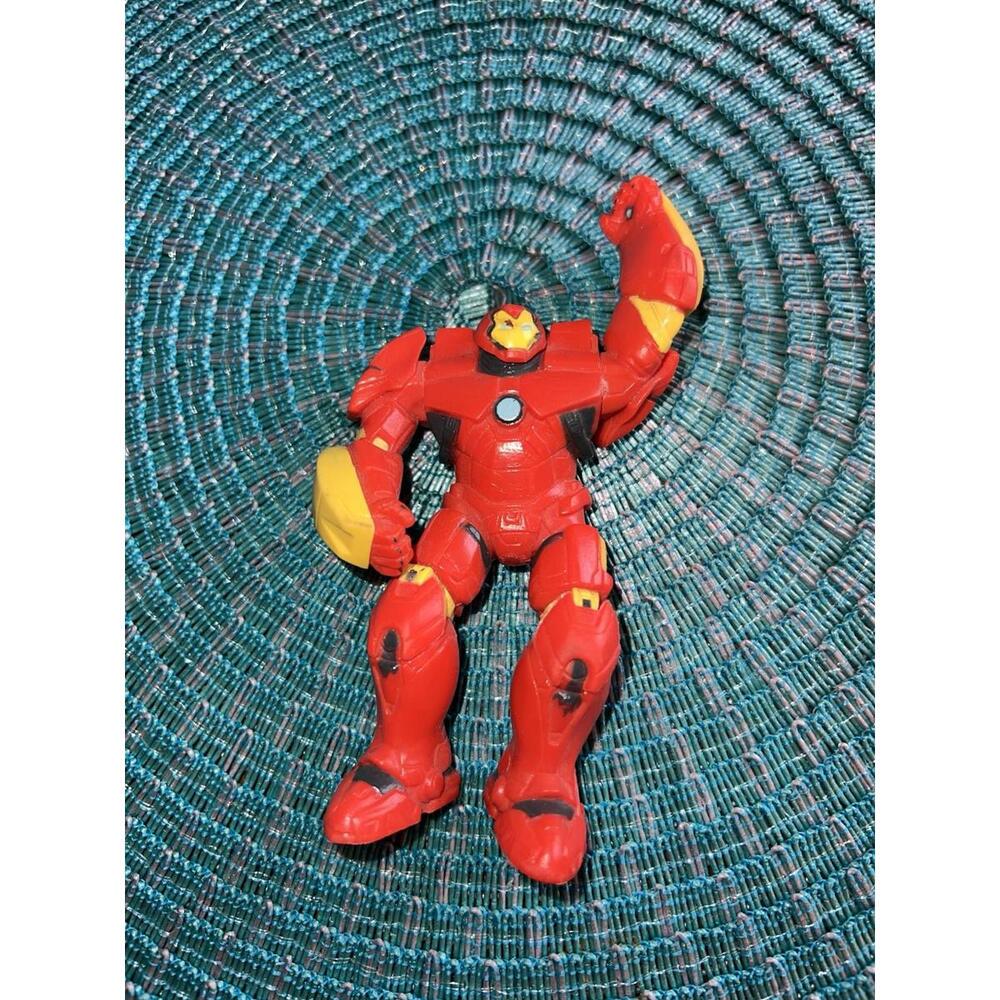 Marvel 6" Rubber Iron Man‎ Figure  Red Arm Raised Up NOT jointed